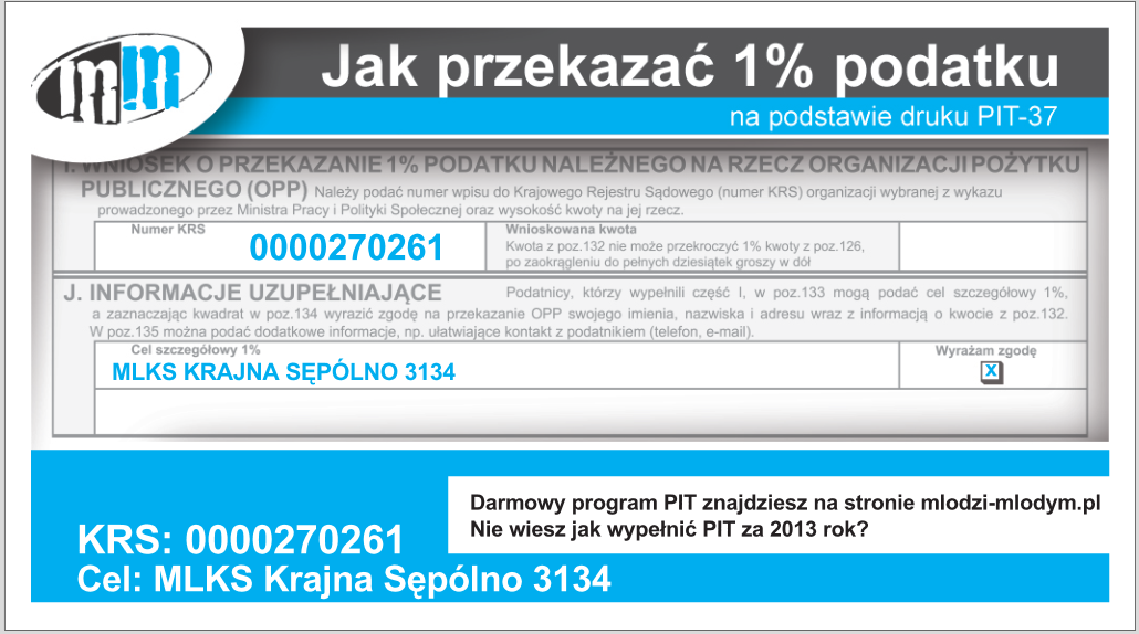 1 procent - jak przekazać
